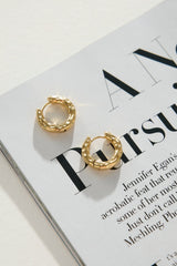 18 Ayar Altın Kaplama Her Kız Halka Küpe Altın