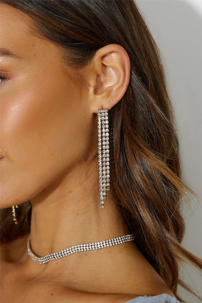 18 Ayar Altın Kaplama Üçlü Parlatıcı Küpe Altın