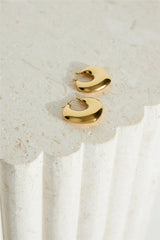 18 Ayar Kaplama Altın Ayışığı Halka Küpe Altın