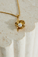 18 Ayar Kaplama Altın İstiridye Kolye Altın