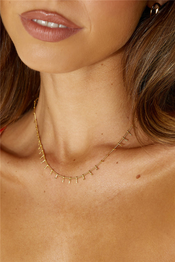 18 Ayar Altın Kaplama Kraliçe Şeyler Kolye Altın