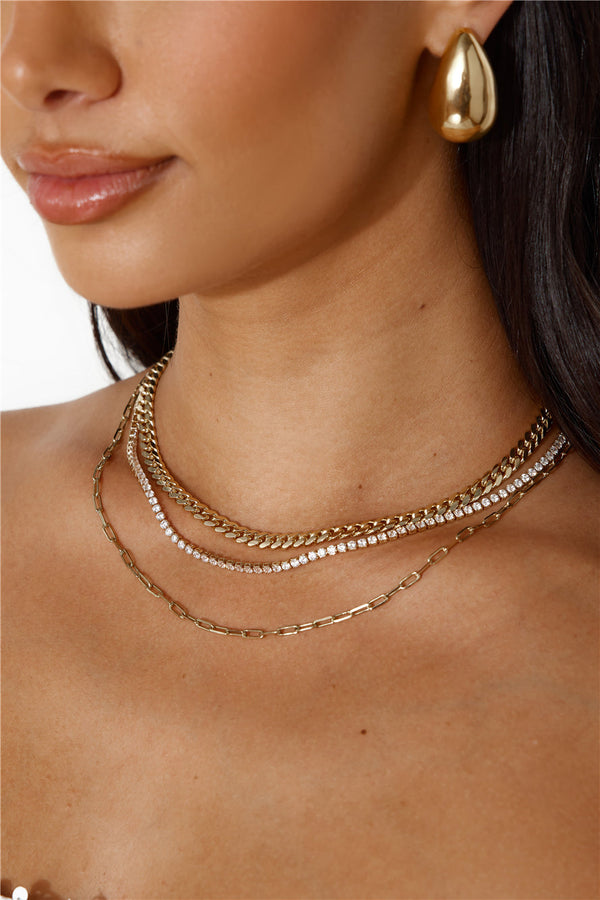 18 Ayar Altın Kaplama Moda Zincirler Kolye Altın