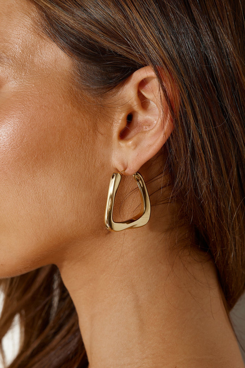 18 Ayar Altın Kaplama Sizin Stilinizle Tasarlanan Halka Küpe Altın