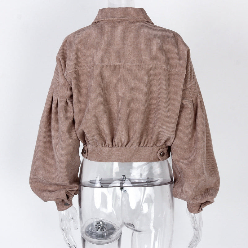 Günlük Kadife Fener Kollu Ceket