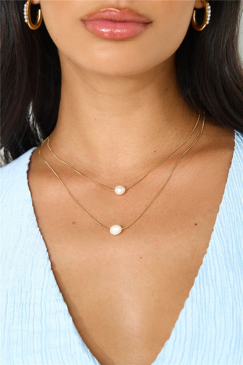 18 Ayar Altın Kaplama Okyanus Sürpriz Kolye Altın