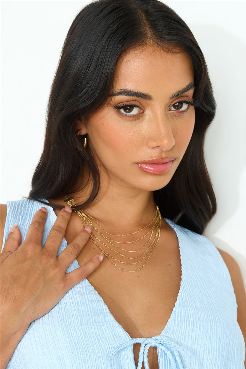 18 Ayar Altın Kaplama Tanrıça Geçmişi Kolye Altın