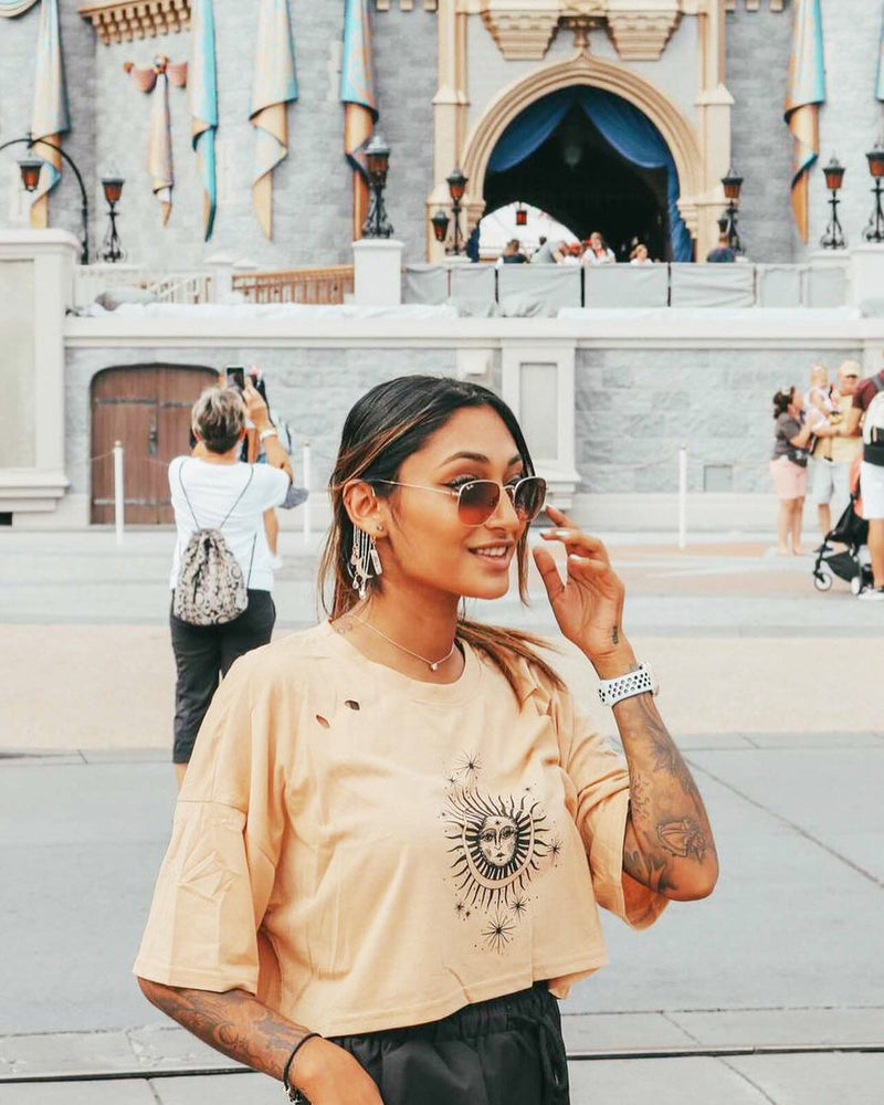 Ay ve Yıldız Kristal Gözyaşı Damlası Kulak Manşetleri