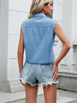 Yıkanmış Kot Önü Bağcıklı Gömlek