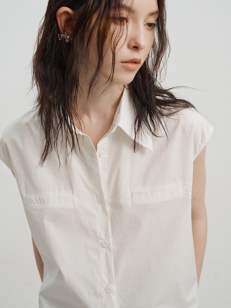 Şık Uzun Kolsuz Gömlek