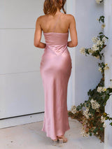 İlkbahar/Yaz Tek Omuzlu Elbise Bel Maksi Elbiseler