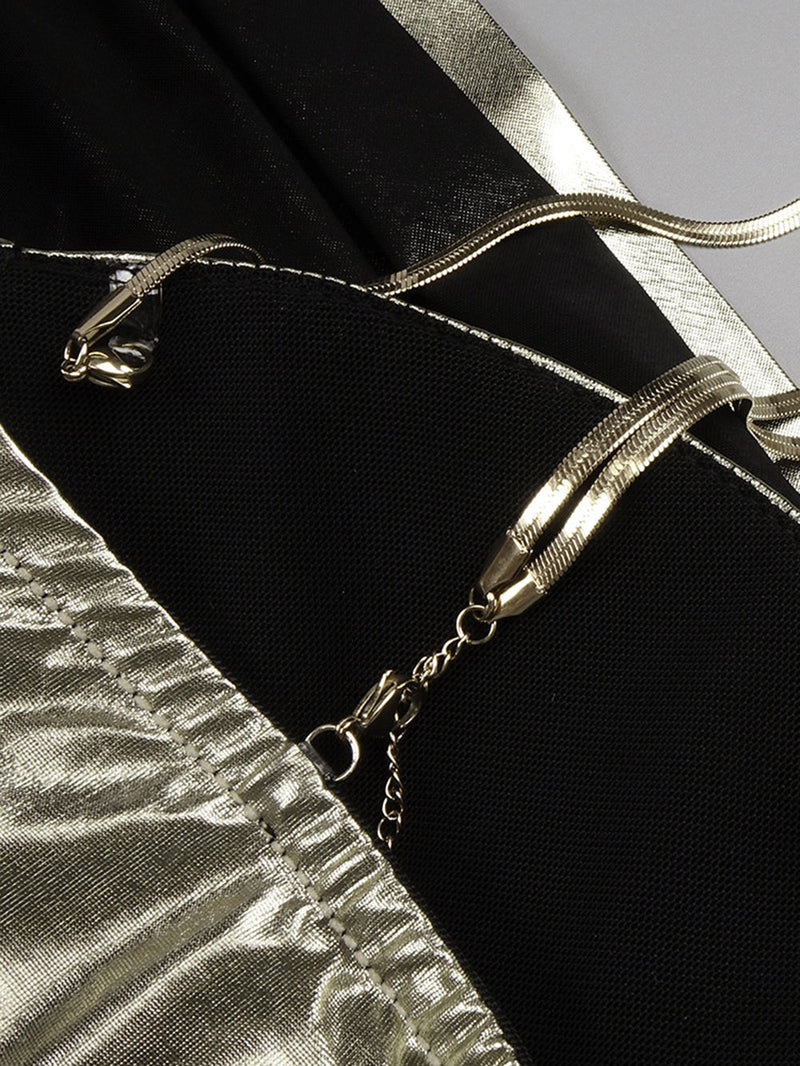 Kazık Yaka Straplez Sırtı Açık Askılı Elbise