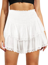 Büyük Beden Örgü Batwing Kazak & Fırfırlı Mini Etek Takım