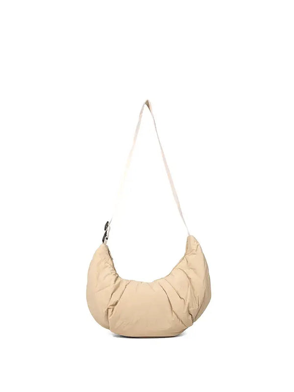 New Lightweight Ruched Hobo Crossbody Bag