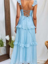 Ruffle Trim Elegant Dress