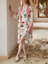 Noel Köpek Desenli Bornoz Seti