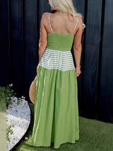 Backless Print Slip Dress