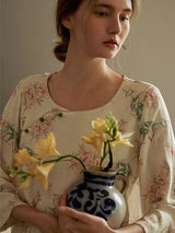 Çevre Dostu Elyaf Baskılı Pijama Takımı