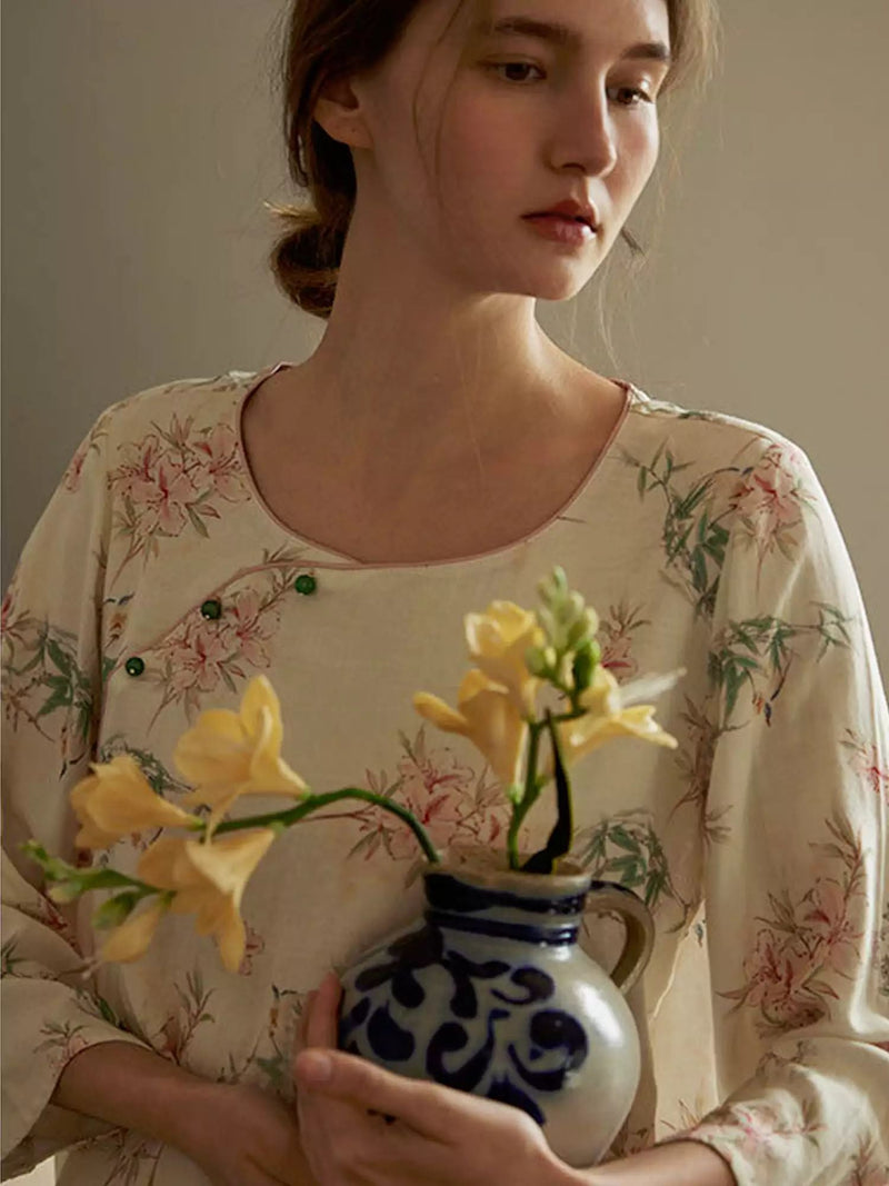 Çevre Dostu Elyaf Baskılı Pijama Takımı