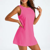 Siyah Taraklı A Kesim Plaj Elbisesi