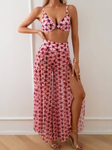 Plaj Tatili Baskılı Bikini Takımı