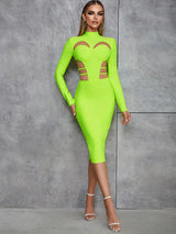 Vintage Kesim Açık Sırt Bandaj Elbise