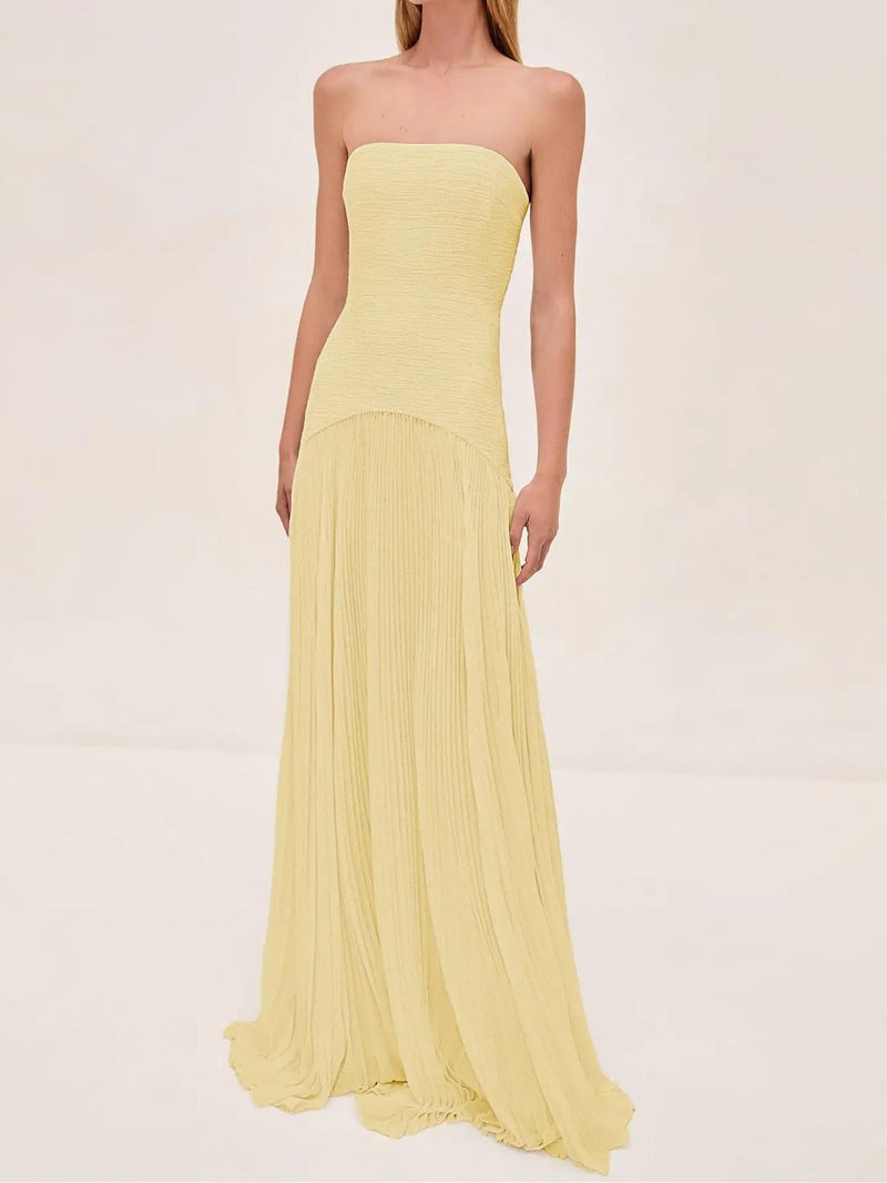 Susan Sunshine Yellow Maxi Dress