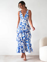 Floral V-Neck Slip Dress