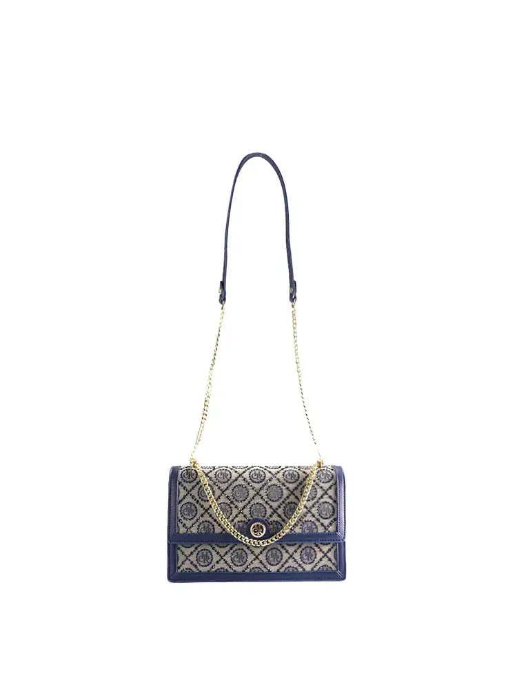 Vintage Jacquard Star Crossbody Shoulder Bag