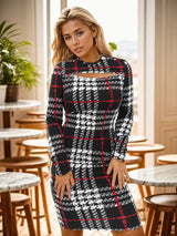 Vintage Çizgili Batik Elbise