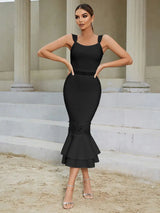 Seksi Dantel Bandaj Balık Kuyruğu Elbise