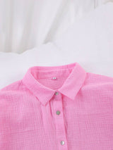 Karmaşık Pamuklu Co-Ord Pembe Şort Takım