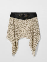 Leopard Print Irregular Mini Skirt
