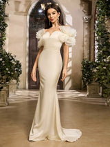 Cazibeli Askısız File Sırt Elbisesi