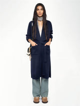 Intarsia Skull Long Cardigan