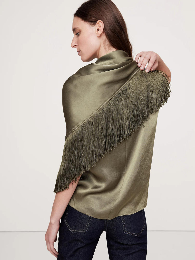 Lustre Drape Fringe Top