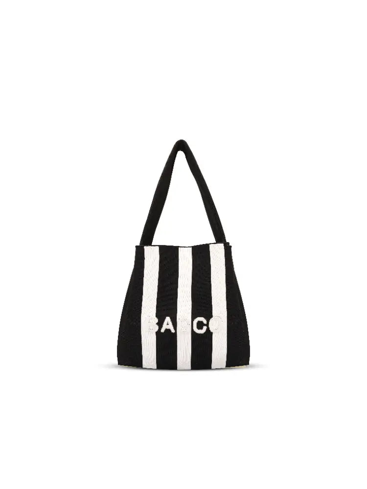 Colorblock Knit Tote Bag