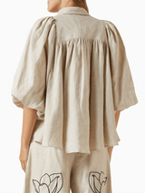 Günlük Keten Çiçekli Takım