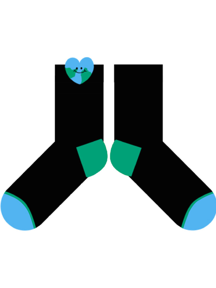 Eğlenceli ve Sevimli Çizgi Desenli Pamuk Çorap