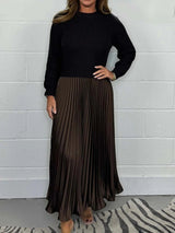 Pliseli Panel Elbise