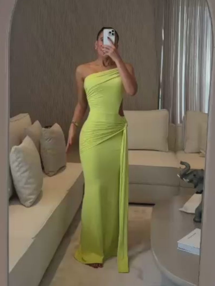 Asymmetric Cutout Maxi Dress