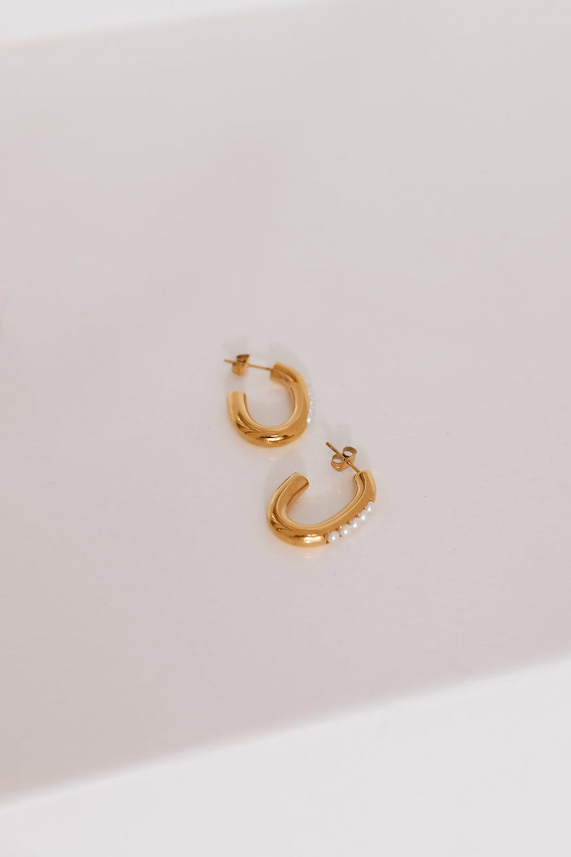 18 Ayar Altın Kaplama Boğucu Halka Küpe Altın