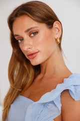 18 Ayar Altın Kaplama Havana Küpe Altın