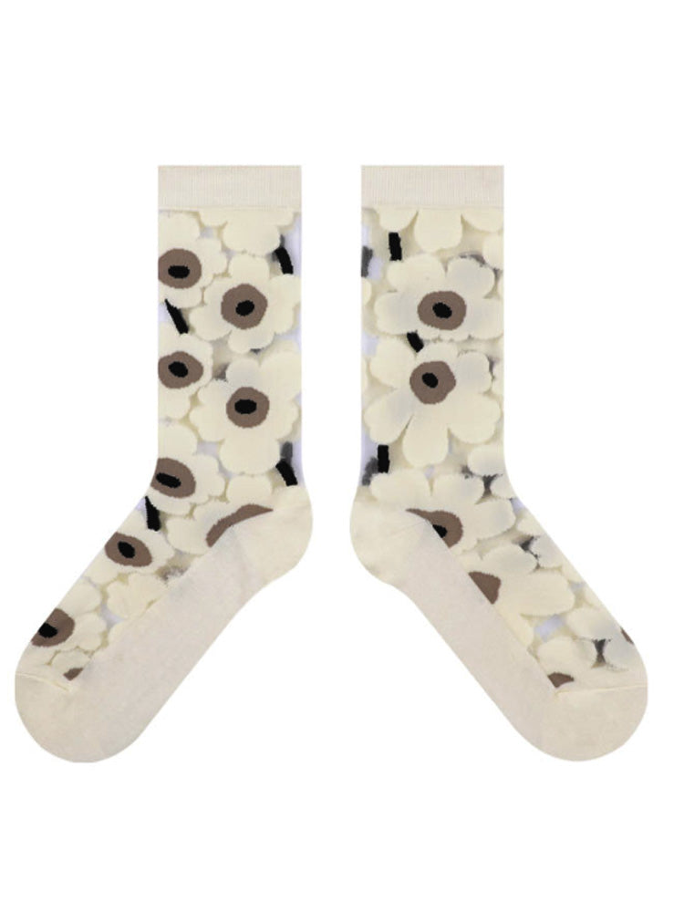 Patchwork Çiçek Kristal Çorap