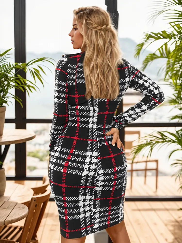 Vintage Çizgili Batik Elbise