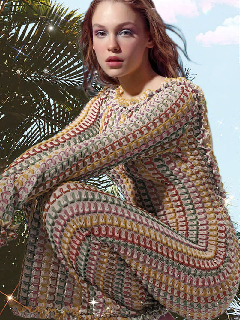 Maxi Elbise Holiday Beach- Kahve