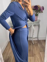 Uzun Üst Uyumlu Pantolonlu Casual 2 Parça Takım Elbise