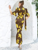 Vintage Puf Kol Dar Elbise