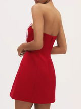 Rosario Floral Appliqué Mini Dress