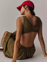 Daily Practice Fastpack Bubble-Hem Midi Dress