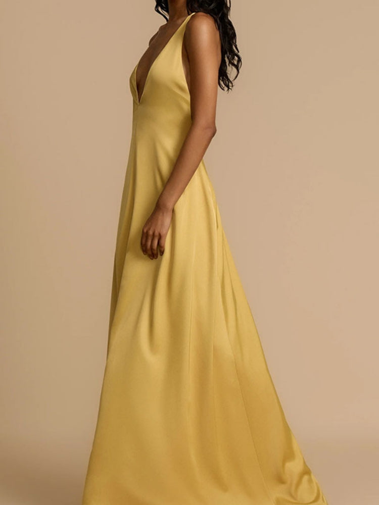 Slip-On High-Waist Slip Dress